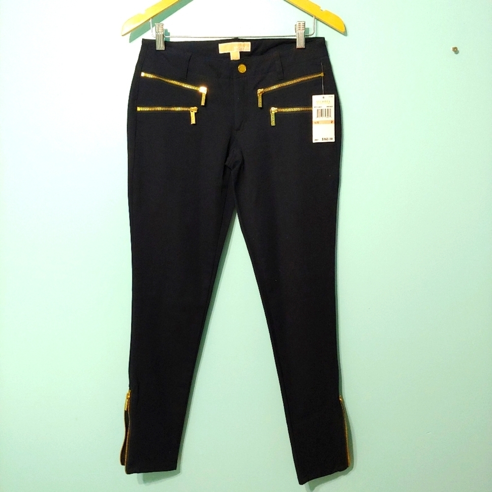 Michael Kors Moto Navy Pants